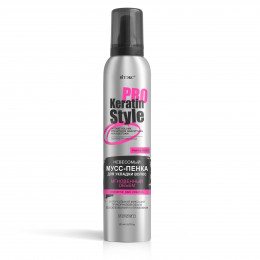 Мусс-пенка невесомая для укладки волос Витэкс Pro Keratin Style Суперсильная фиксация 200 мл